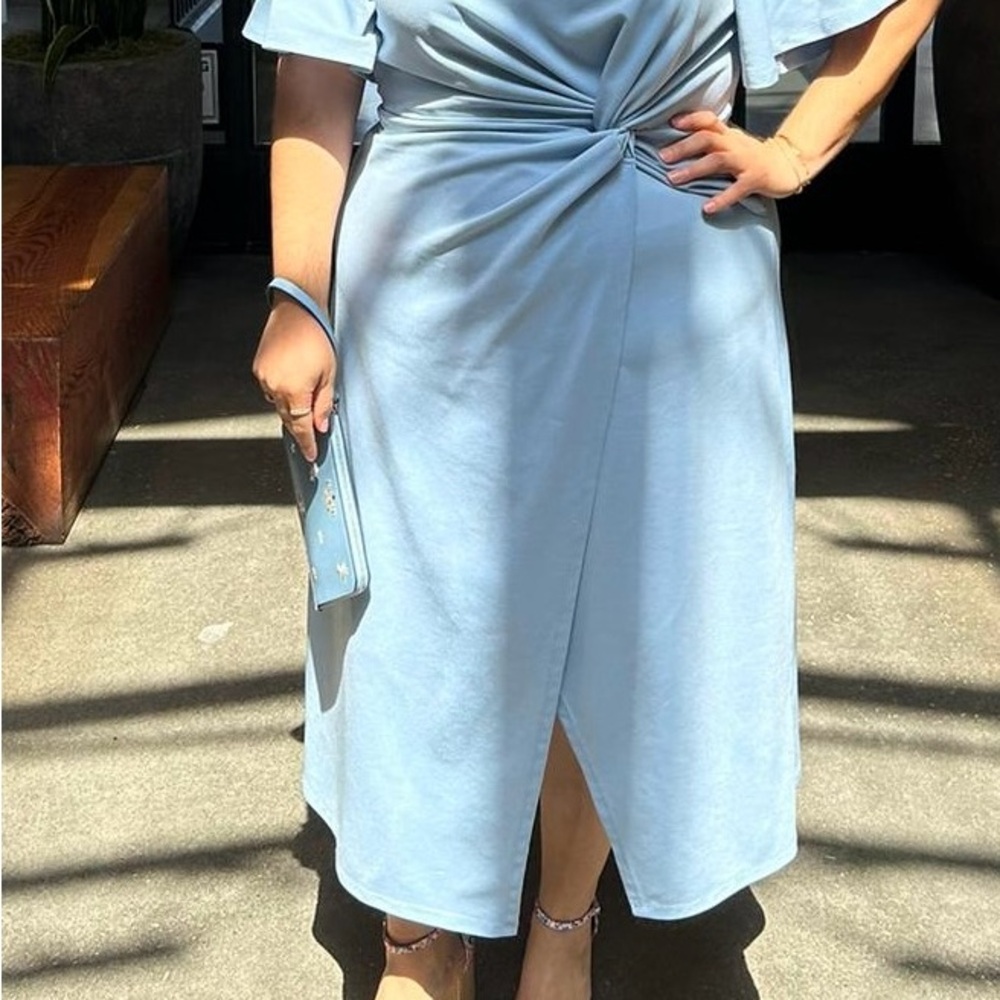 Elegant Blue Women's Dress